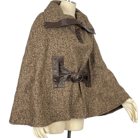 Mackage Jackets & Blazers - Mackage wool leather poncho cape